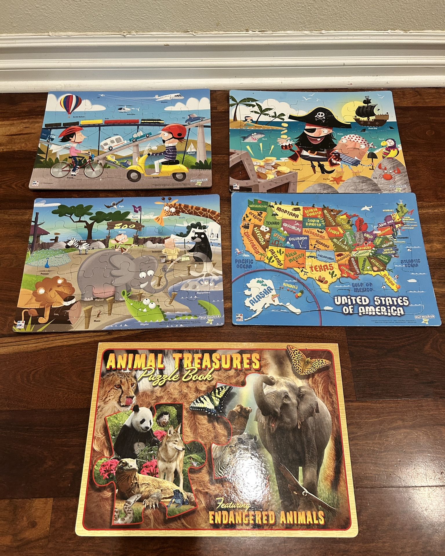 Large jigsaw puzzle and book for kids