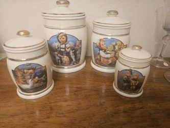 Set Of 4 Hummel Canisters