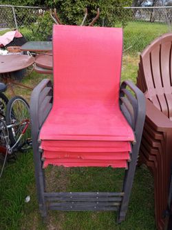 4 HIGH PATIO CHAIRS FOR SALE