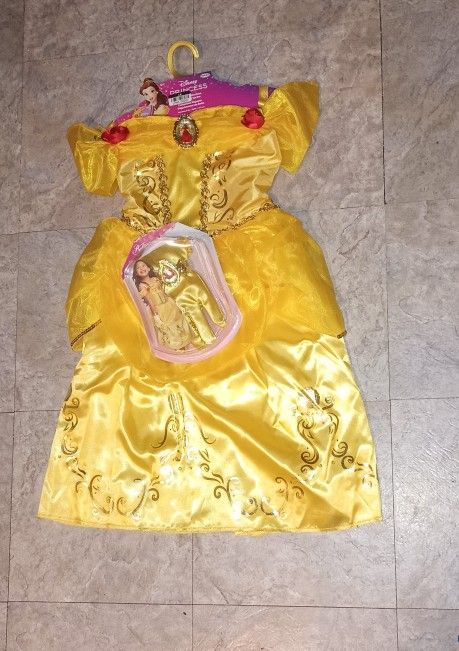 Disney Beauty And The Beast Belle Majestic Dress With Bracelet And Gloves