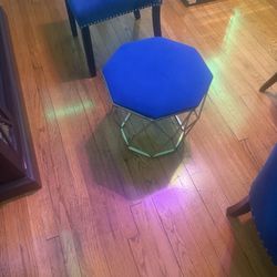 Velvet Footstool Or Side Table
