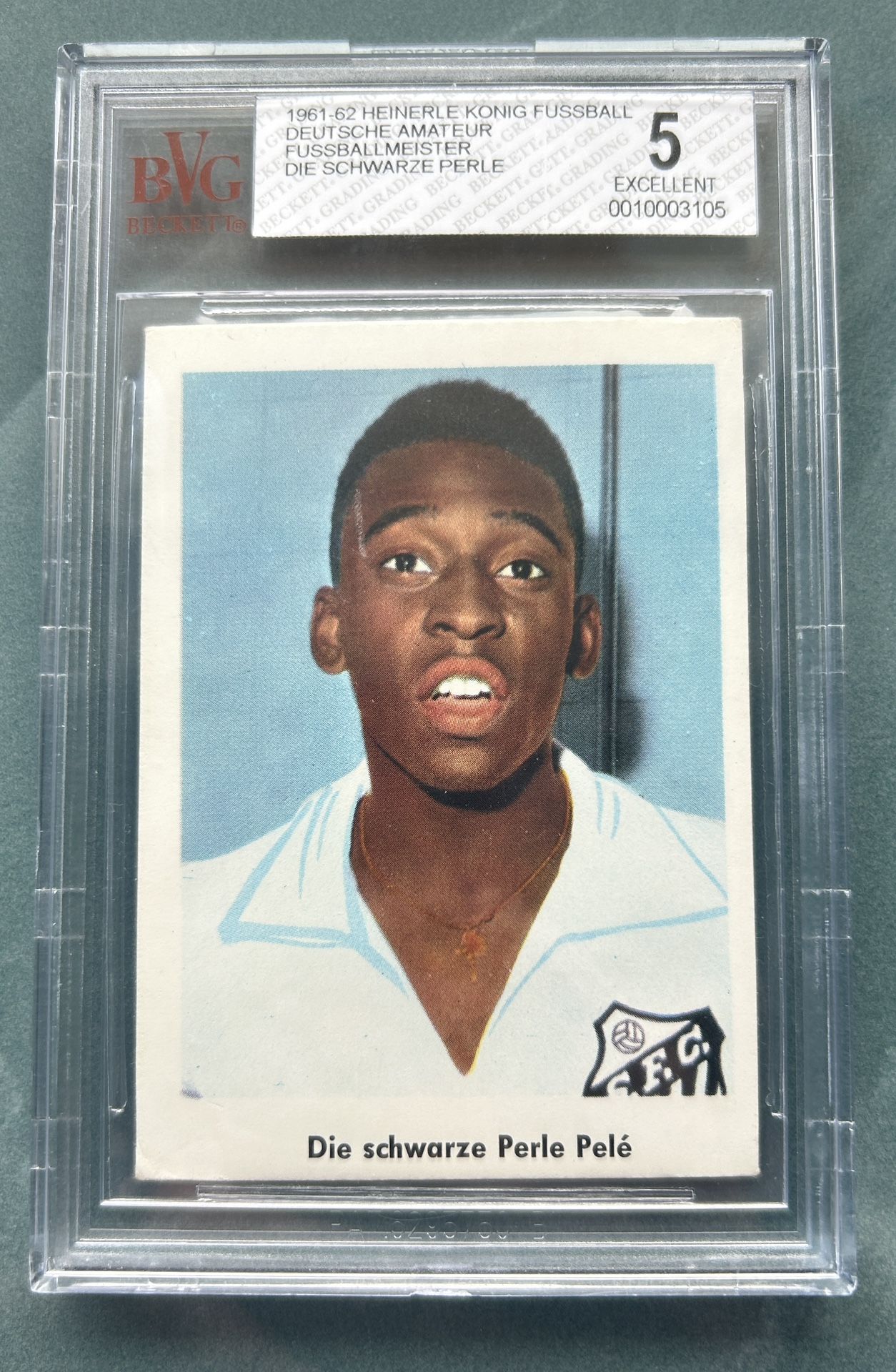 1961-62 Pele Heinerle Konig Fussball Die Schwarze Perle BVG 5 Rare Soccer Pele