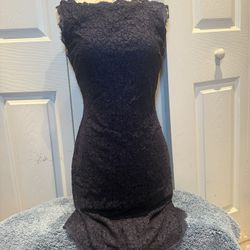 Navy Blue Lace Bodycon Dress – Elegant Cocktail / Party Dress
