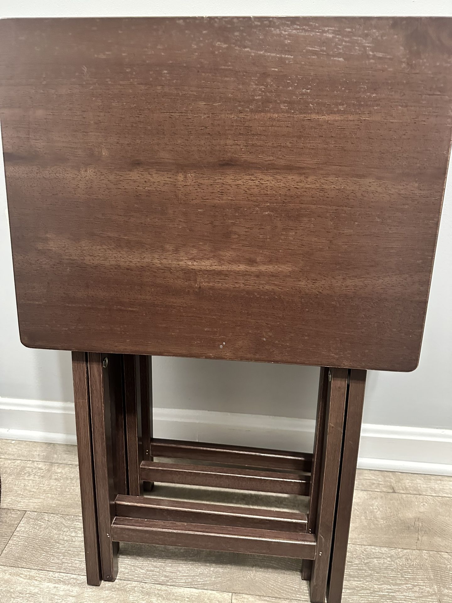 Wood Finished Folding Trays 