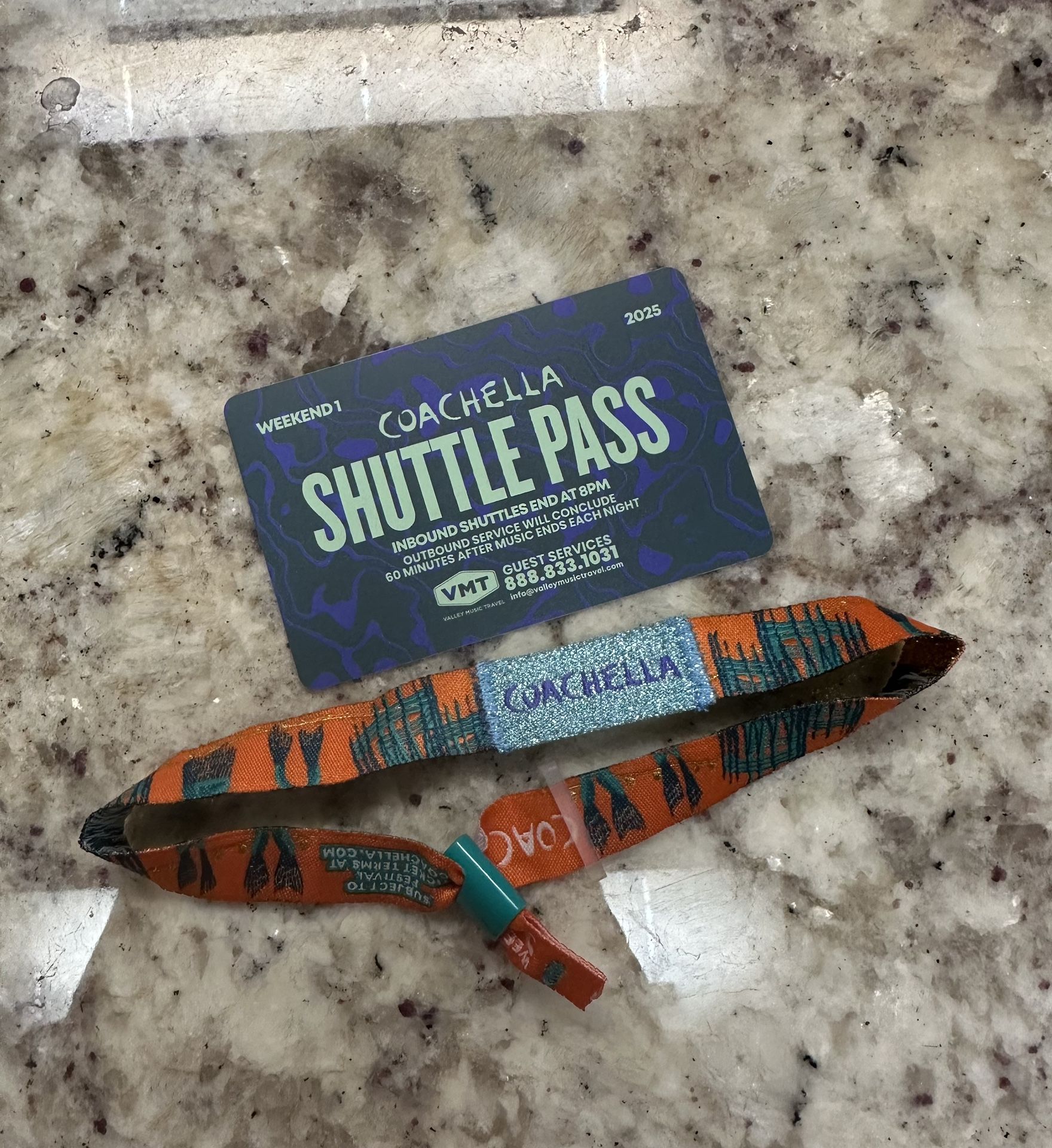 Coachella Weekend 1 GA Ticket Wristband + Shuttle Pass