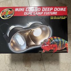 Zoo Med Mini Combo Deep Dome Dual Lamp Fixture 