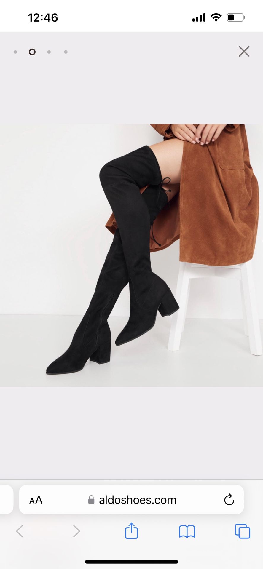 Aldo Froredia over-the-knee boot, black heel