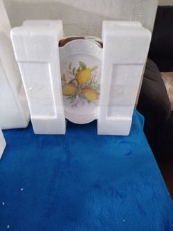 VAJILLA 16 PIEZAS CONVINADA 🍋 LIMONCELLO NUEVA EN SUS CAJAS 