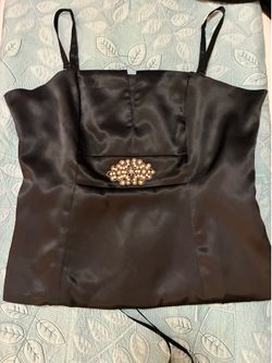 Women’s Black Satan Bustier