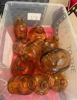 11 Amber vases wedding