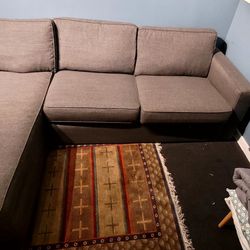 Charcoal Fabric Grey Couch