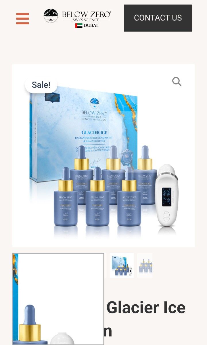 π₯ High Quality Below Zero Swiss Science Glacier Ice Skin Care Set with Device New Sealed. Face Beauty, Spa Treatment π Retail 14K