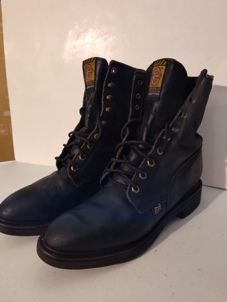 Justin Boots Black Lace Up