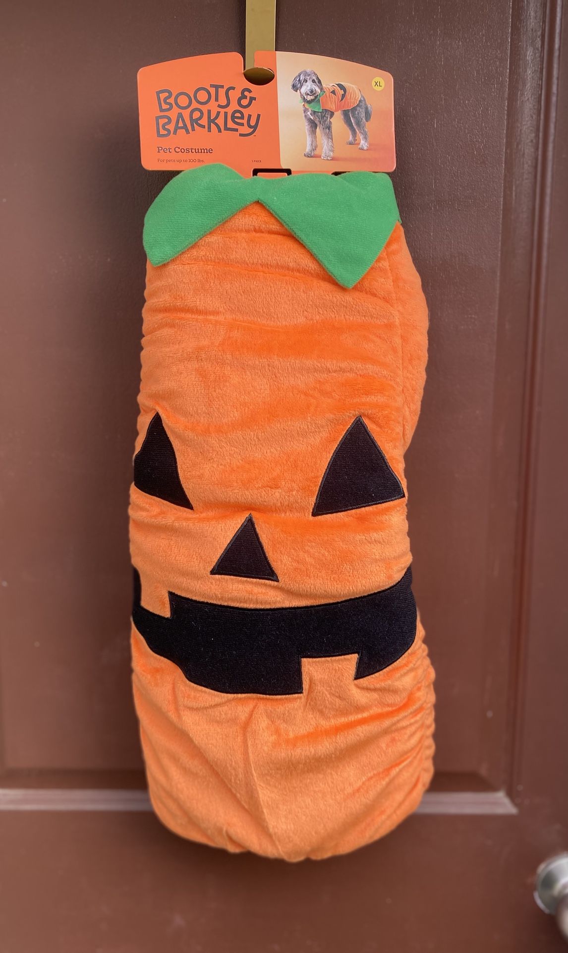 Halloween Plush Pumpkin Dog & Cat Costume XL