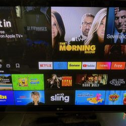 LG HD Plasma Tv 50 Inch W Fire Stick And 2 Remotes 