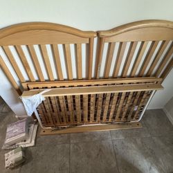 New Crib, Mattress And Bedding