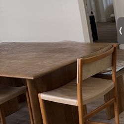 West Elm Dinning Table With Bench And 4 Chairs