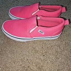 Vans Slip On Sneakers Kids Size 2 Pink NEW