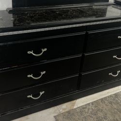 dresser with mirror.
