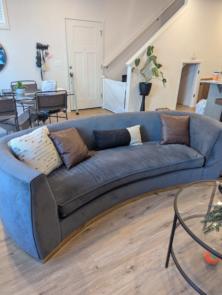 Modern Gold Trim Loveseat (Used) 