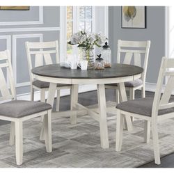 White And Gray Dining Table Set (Free Delivery)
