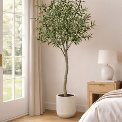 Faux 6.5' Topiar y Olive Tree