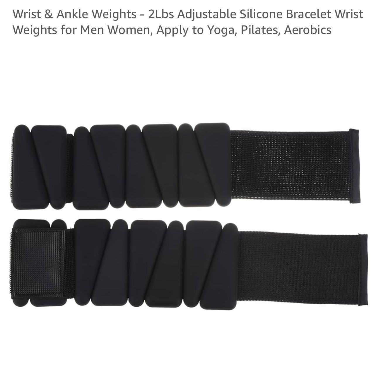 Wrist Weights Set of 2(2Lbs Each), Adjustable Silicone Workout Weights for Women and Men, Wearable Ankle/Wrist Weights Suitable for Yoga, Dance, Pilat