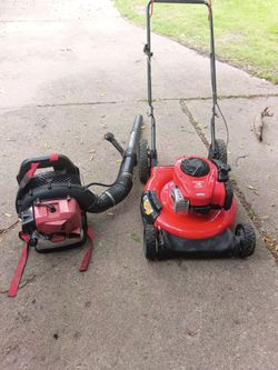 Craftsman lawn mowerCraftsman backpack blower