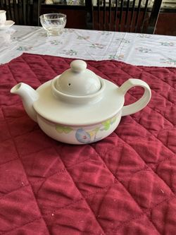Ceramic Teapot with Floral Design