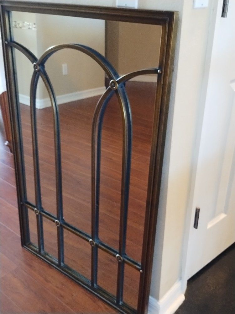 Dark antique bronze mirror
