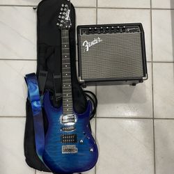 Electric Guitar with Amplifier