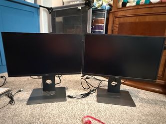 Two 24” Dell Flat Panel Monitors