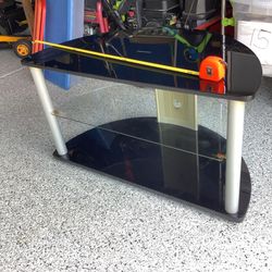 TV glass corner entertainment 3 shelf stand, approximately 44” wide, 22” deep, 22” tall, glass to come off for transport Plainfield, Illinois