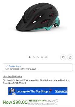 Giro Merit Spherical W Womens Dirt Bike Helmet - Matte Black Ice Dye - Size S