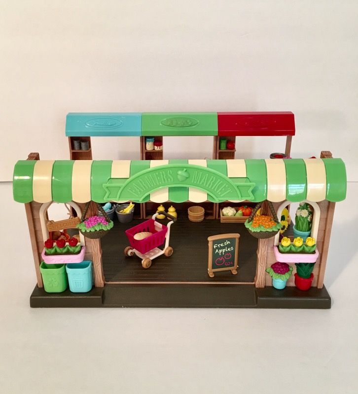Li'l Woodzeez Farmers Market Medium Playset