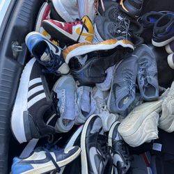 Shoes Bundle 19 Pairs Of Original Shoes Mostly Are Jordan Size 2y All The Way To 12 In Men $115 For All Of Them 