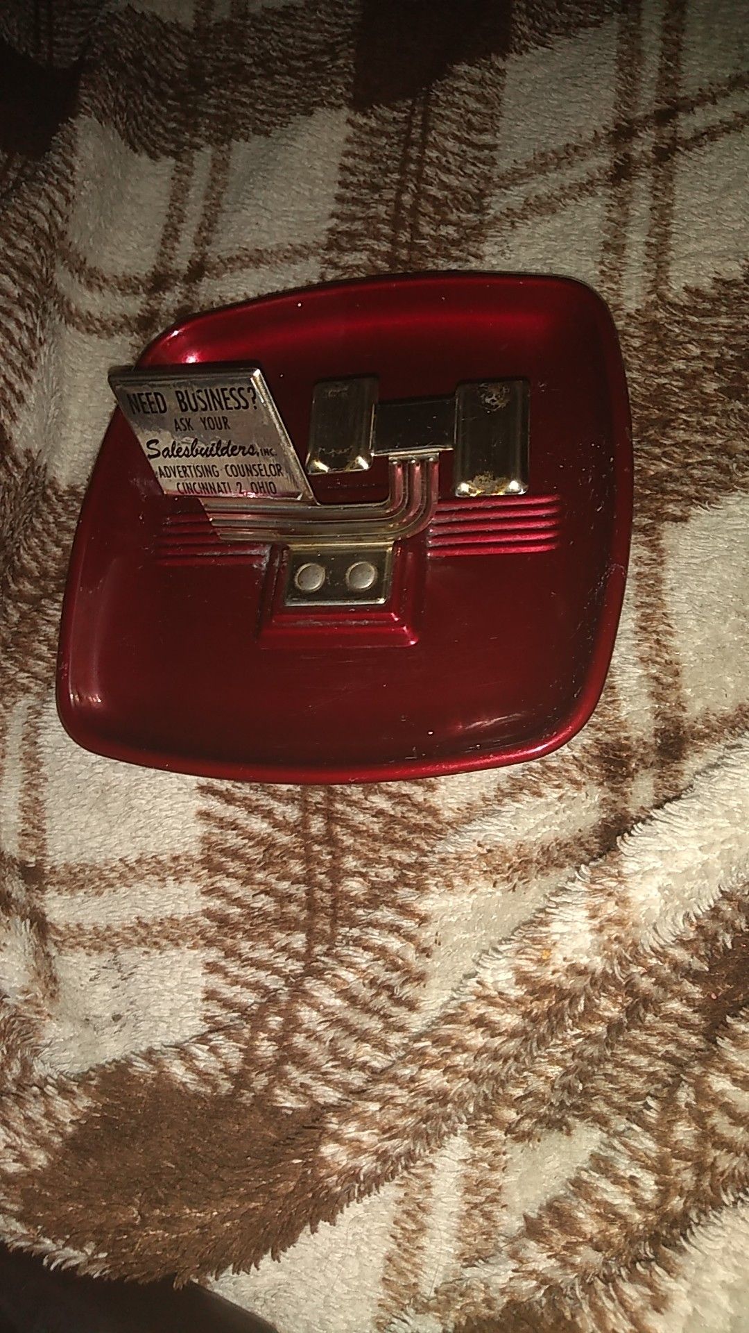 Old ashtray,,, Cincinnati advertising