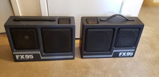 Old school behind the seat truck speaker boxes