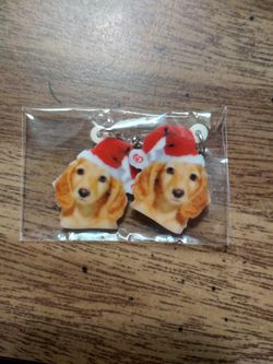 Christmas Dog Earrings