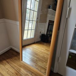 Light Wood Frame Mirror