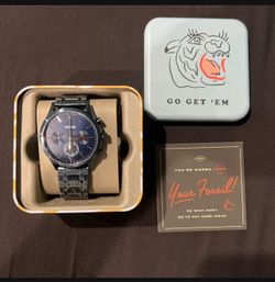 Navy Blue Fossil Fenmore Watch