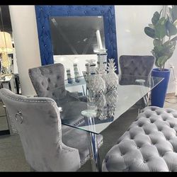 SILVER DINING TABLE for sale - limited time