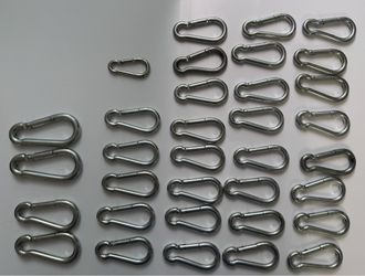 Lot of 34 HMS Carabiners/Pear Clips