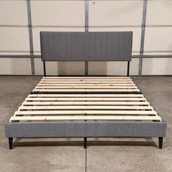 New Queen Bed Frame - Gray (Can Deliver)