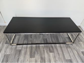 Modern Black and Chrome Coffee Table