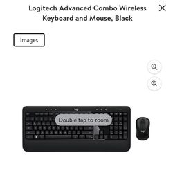 Logitech Advanced Combo Wireless Keyboard and Mouse, Black