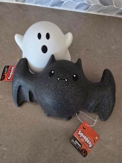 Squeeezy Halloween Squishy Toy Set Ghost and Bat
