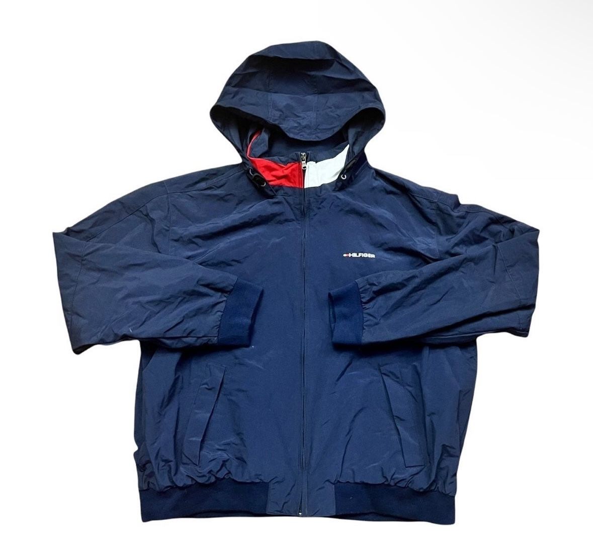 Mens XL Tommy Hilfiger Navy Blue Jacket/Windbreaker