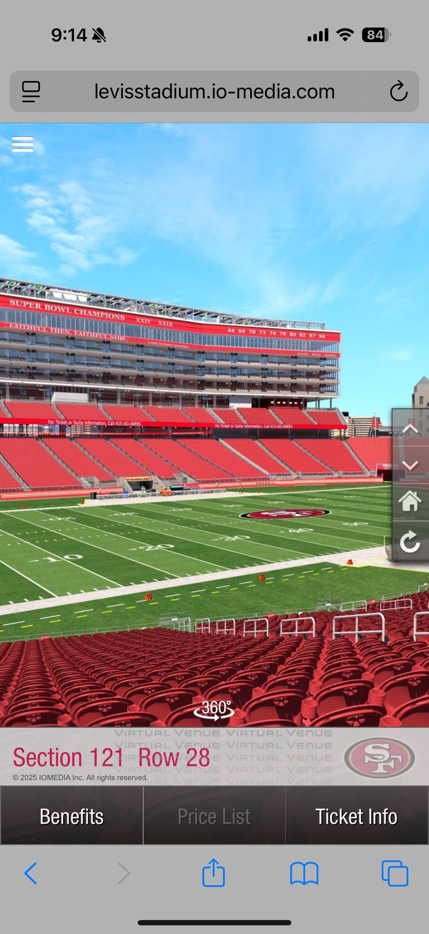 2025 San Francisco 49ers Season Tickets (Includes Tickets To All Regular Season Home Games)