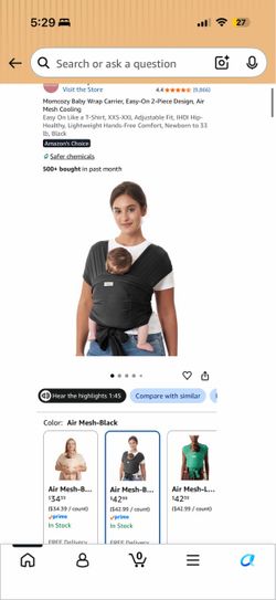Mesh baby carrier
